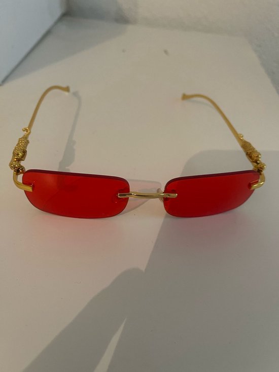 Lgeura® Randloze Zonnebril - Mode Rood (UV400) - Unisex - Perfect voor Zomer & Buitenactiviteiten - man -vrouw - Rood - zomer van Merkloos — afbeelding 2