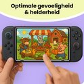 Een Nintendo Switch 2 met een boerderijspel, genaamd 'Optimale gevoeligheid & helderheid'.
