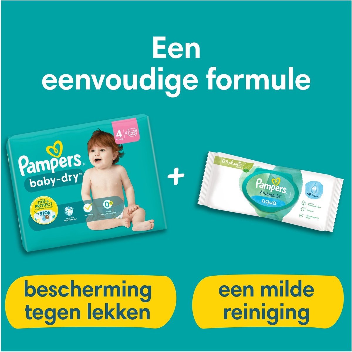 Pampers Baby Dry - Diapers Size 4 (10-15kg) - 100 Pieces - Family Pack