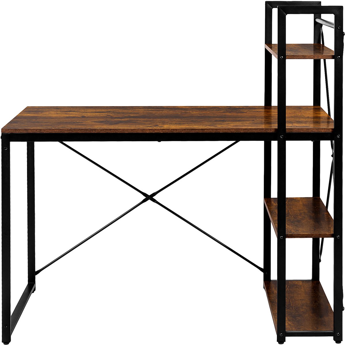 xDays Bureau - Computertafel met planken - Computerbureau - Industrieel Thuiskantoor /120