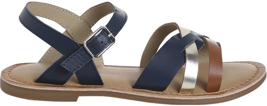 Vertbaudet Sandales brides fantaisie cuir enfant