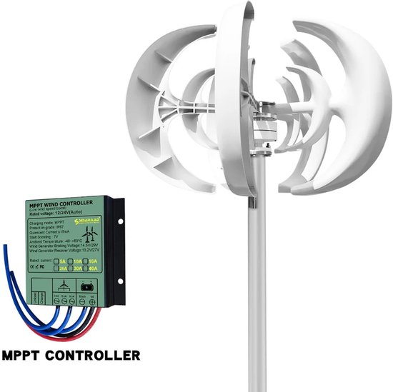 Windturbine - Windmolen - Windturbine Generator - Windenergie - Verticale - 3000W - 48V - met Windcontroller - Stille en Efficiënte Oplossing voor Duurzame Energie