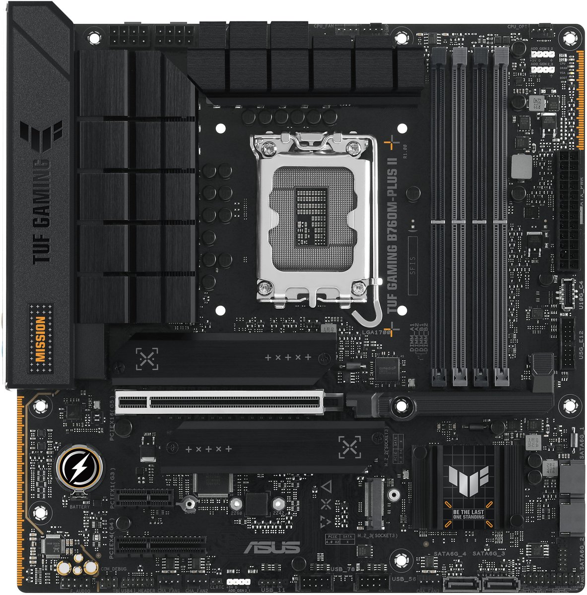 ASUS TUF GAMING B760M-PLUS II moederbord RAID, 2.5 Gb-LAN, Sound, µATX