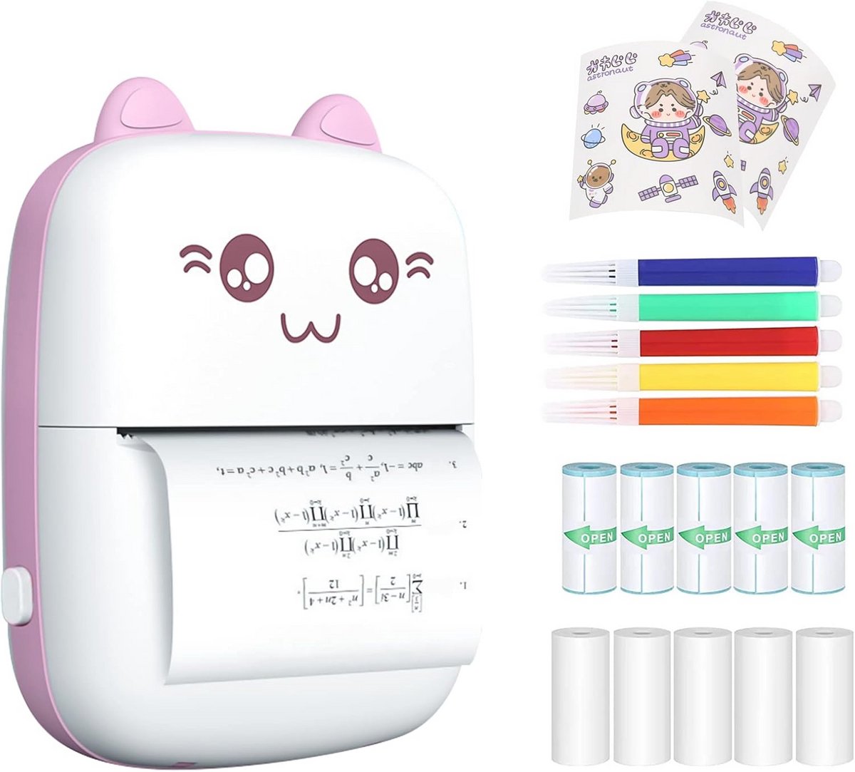 Draagbare Bluetooth Fotoprinter voor Smartphone - Thermische Inktloze Mini-printer voor Stickers en Memo's