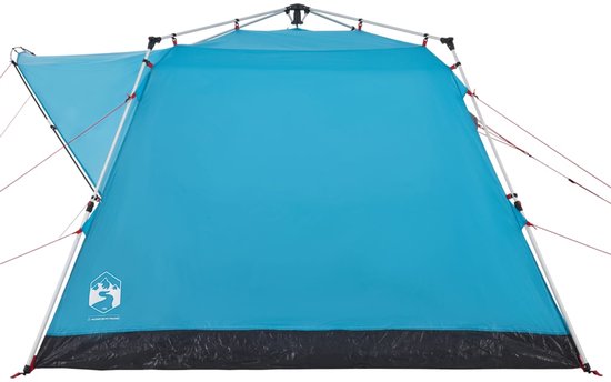 vidaXL - Kampeertent - 4-persoons - snelontgrendeling - blauw van Vidaxl — afbeelding 3