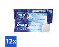 Oral-B 3D White Arctic Fresh - Tandpasta - Whitening - Frisse Adem - 75 ml - - 12 - 12 stuks