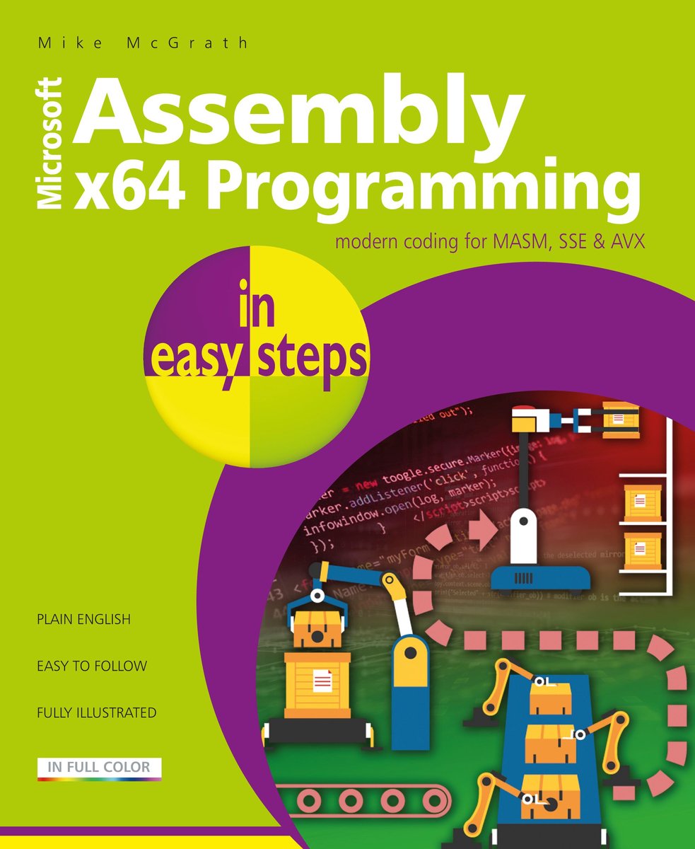 Omslag van In Easy Steps - Assembly x64 Programming in easy steps