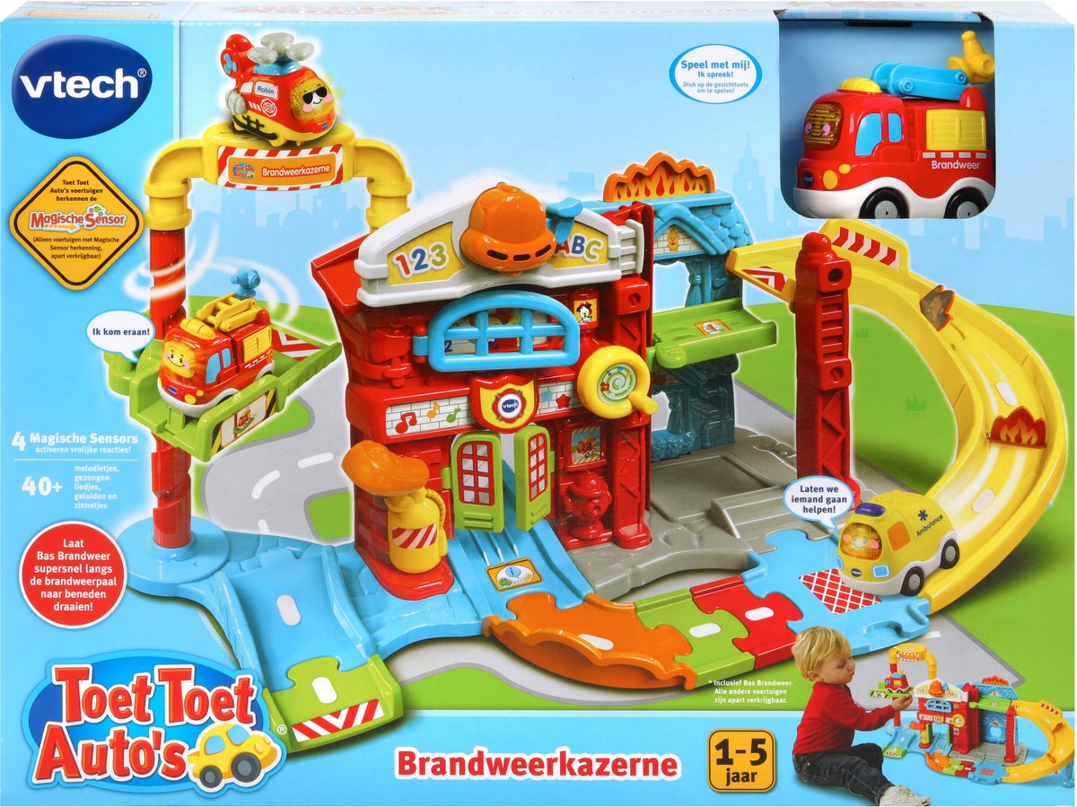 VTech Toet Toet Auto's Brandweerkazerne - Educatief Speelgoed Auto - Voor Jongens en Meisjes - Cadeau - Brandweer Speelgoed 1 Jaar tot 5 jaar — afbeelding 7