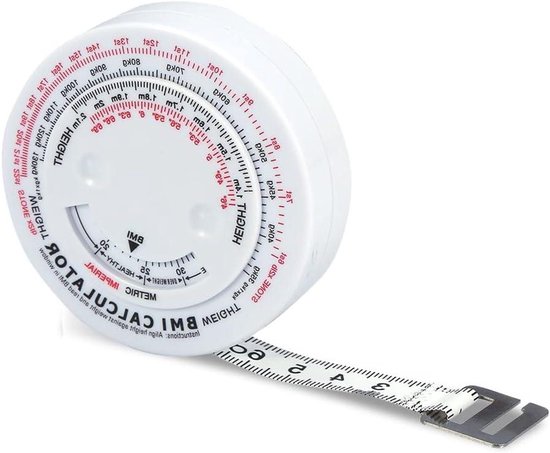 150 Cm Lichaamsmeting Tape Zacht Intrekbaar Meetlint BMI Calculator Lichaamsvet Remklauw Meetinstrument voor Mannen en Vrouwen Fitness en Gewichtsverlies
