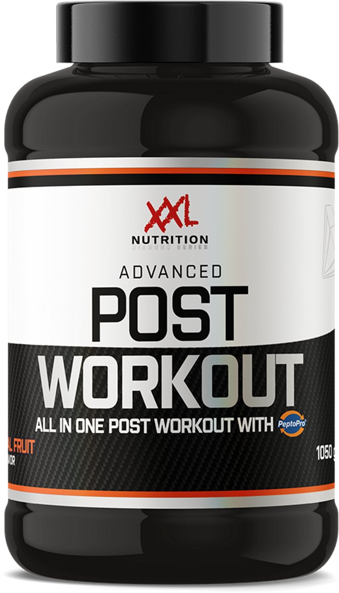 Goedkoopste XXL Nutrition - Advanced Post Workout - Spierherstel Shake, Melkeiwit (Caseďne) - Tropical Fruit - 1050 Gram (15 shakes