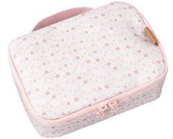 Fresk Koeltas Kind – 2.5 L – Lunchtas Meisje - Thermische Lunch Koeltas – Met Bestekvak – Waterafstotende Lunchtas – Crème - Garden Flowers