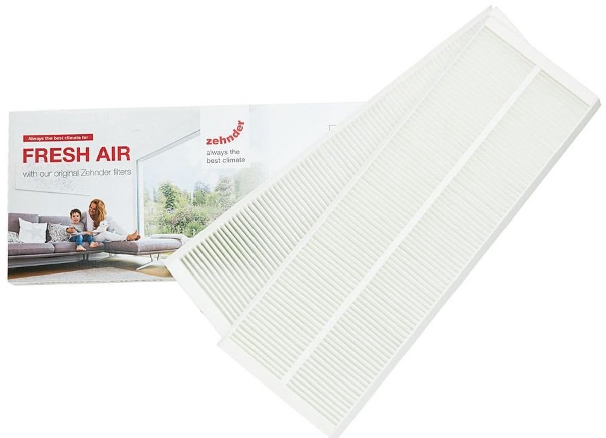 Lot De 4 Filtres à Air Vhbw Pour Zehnder 400100091 – G4 (Grossier) Et F7 (Pollen) – 24x12x5 Cm – Blanc