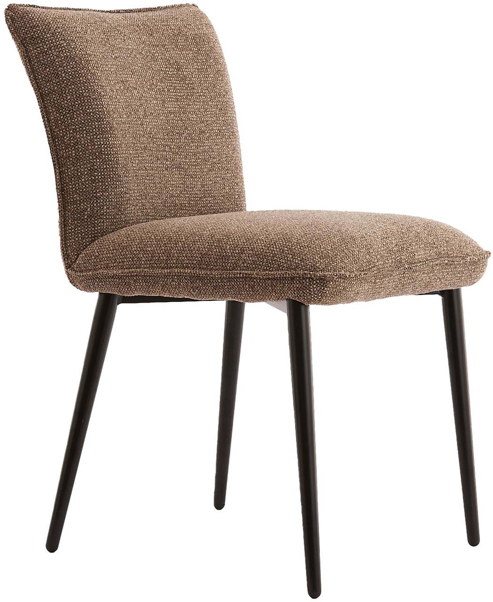 Eetkamerstoel VADENI - 58x48x85cm - Bruin - Set van 2