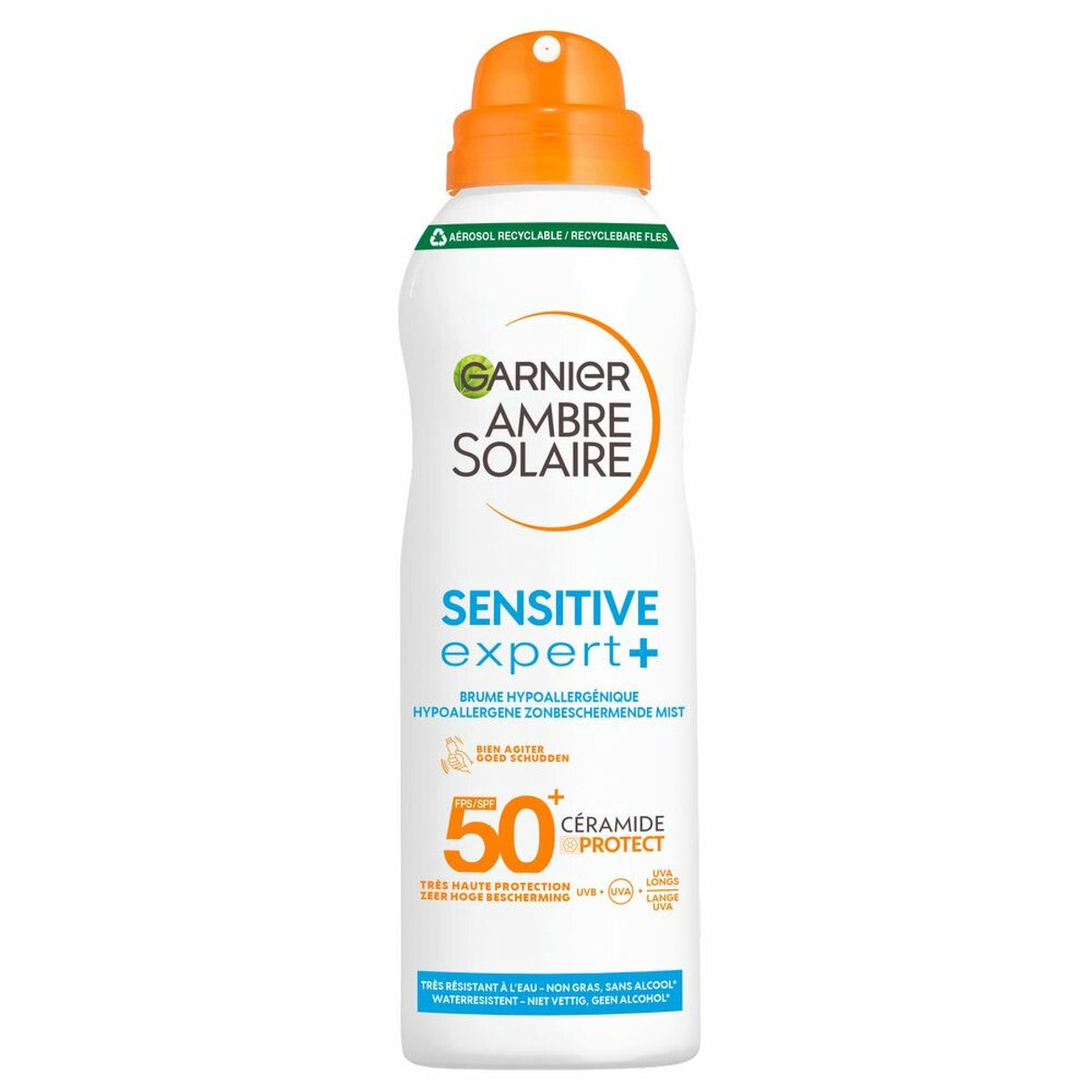 Goedkoopste 2x Garnier Ambre Solaire Sensitive Expert Dry Mist Spray SPF 50 150 ml
