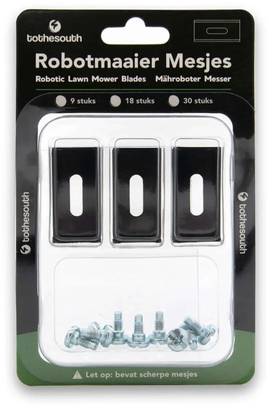 To the South® Black Coated Endurance Mesjes geschikt voor Cramer Robotmaaiers (Limited Edition) - 3 stuks van To the South — afbeelding 3