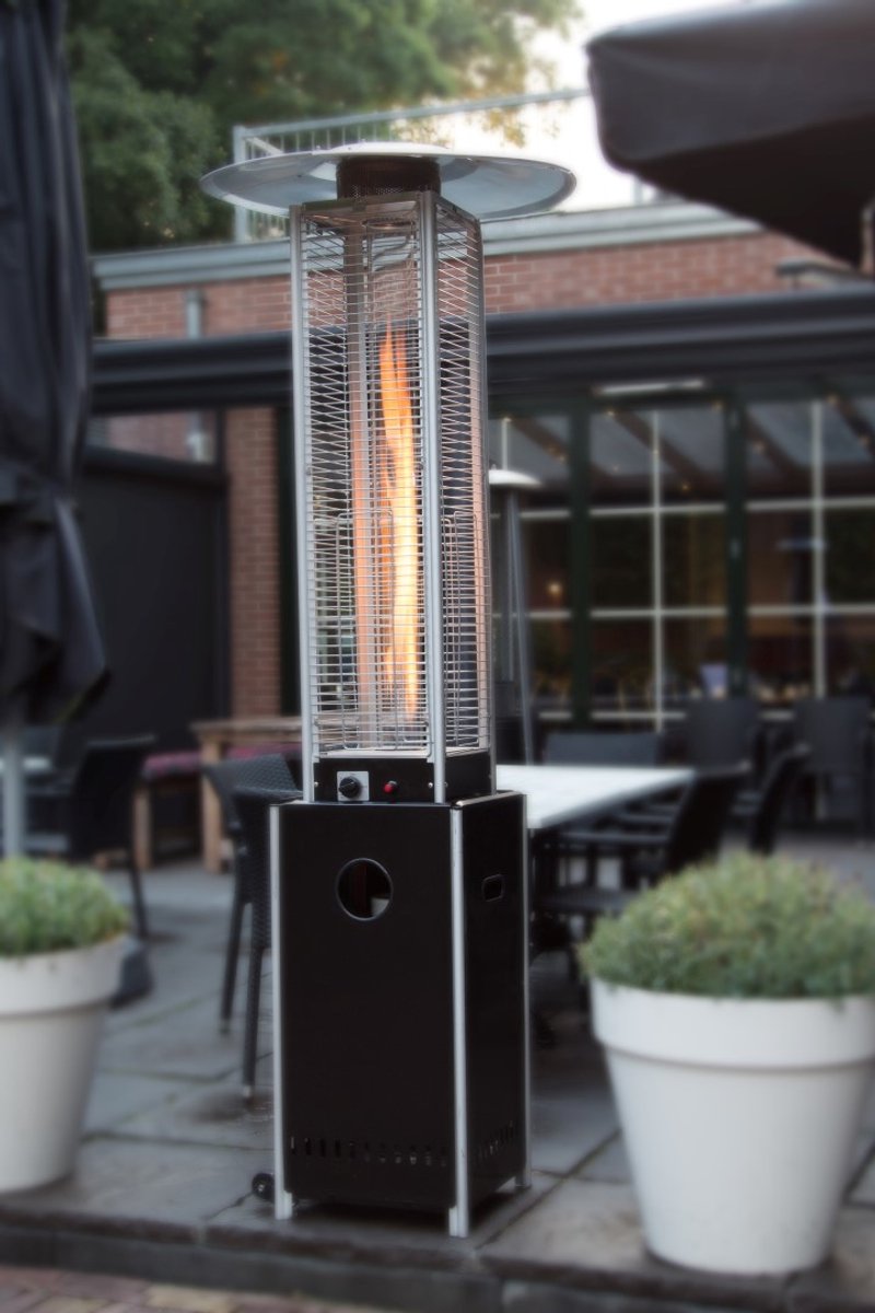 Sunred Gas flame torch 12000 W - Freestanding gas patio heater - Black