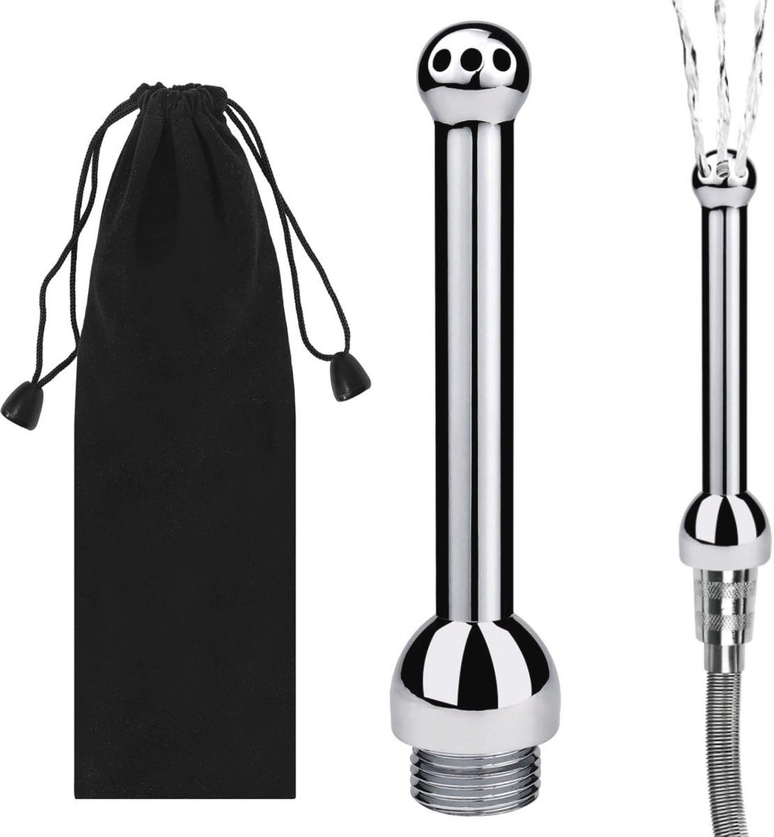 Handheld Douche Nozzle met 3 Gaten en Draagtas - Multifunctioneel Reinigingssysteem voor Gezondheidszorg