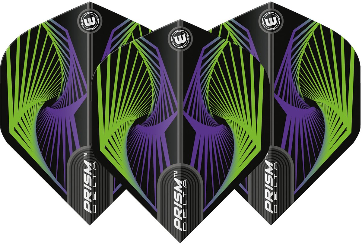 Winmau Prism Delta Wave Green & Purple - Dart Flights
