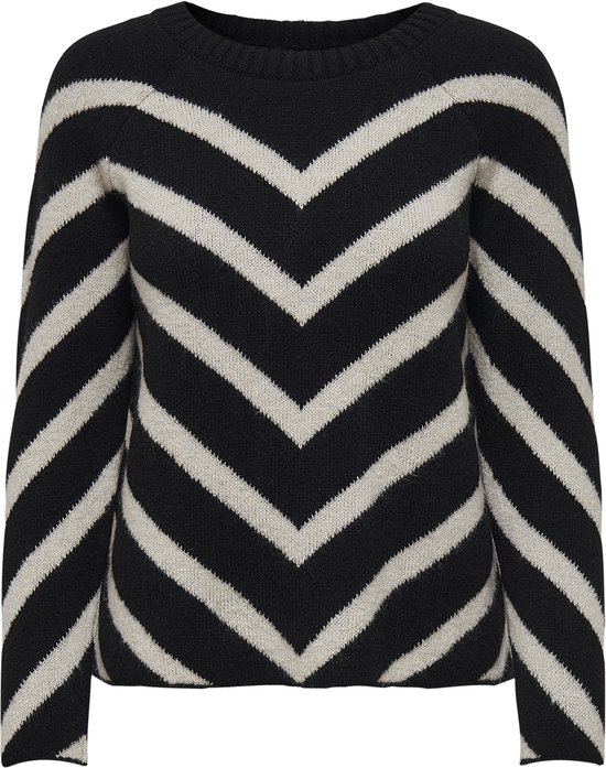 Only Trui Onleliza L/s Pullover Knt Noos 15191792 Black/w. Cloud D Dames Maat - XS
