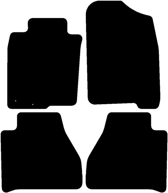 Tapis de voiture Renault Alaskan - Année de construction : 2017 - 2021 - Ajustement d'origine - 4 pièces - Velours