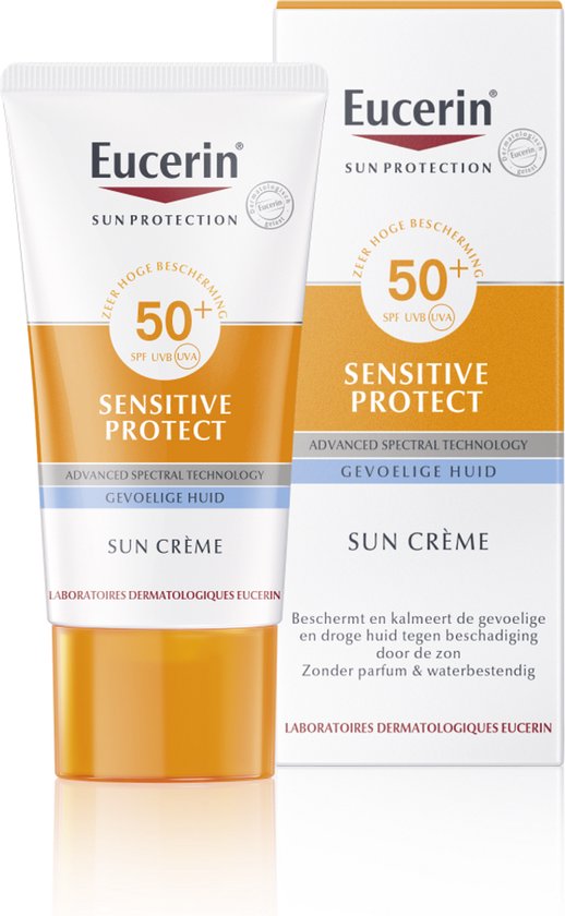 Eucerin Sun Sensitive Protect Crème Zonnebrand Gezicht - SPF 50+ - Zonbescherming - 50 ml