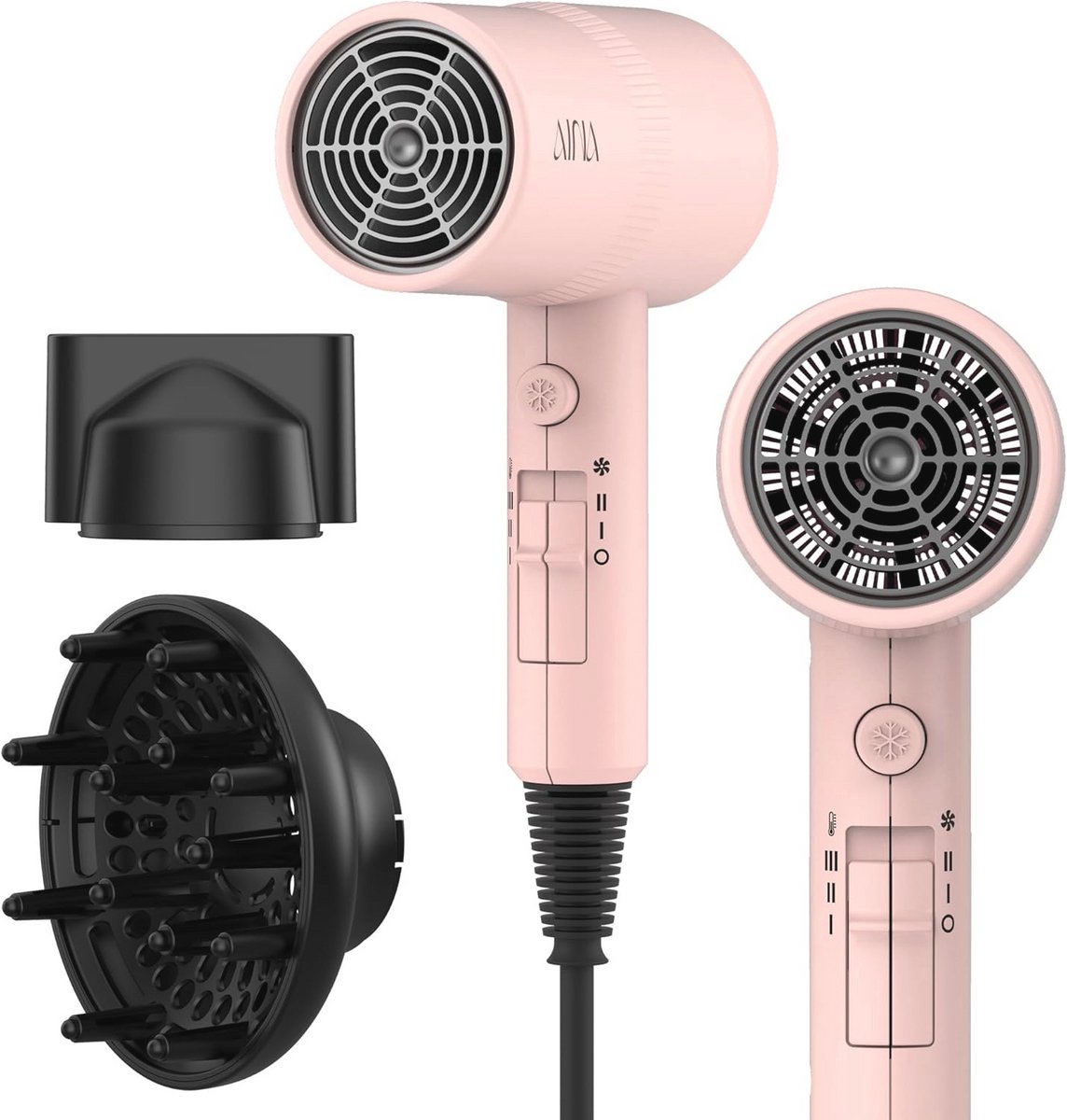 Haardroger met Diffuser en Ionische Technologie - Keramische Coating voor Glanzend Haar
