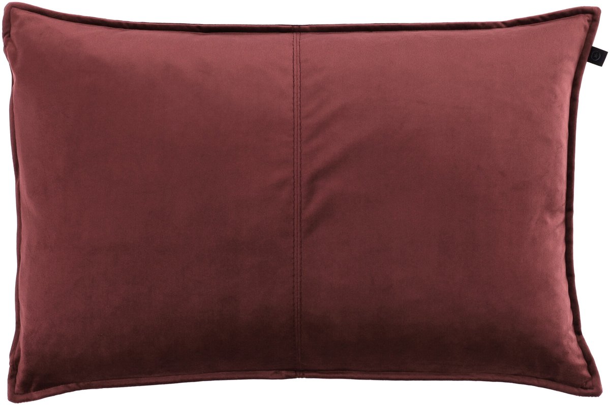 Overseas Middlestitch Kussen – 40 x 60 cm - Velours – Maroon