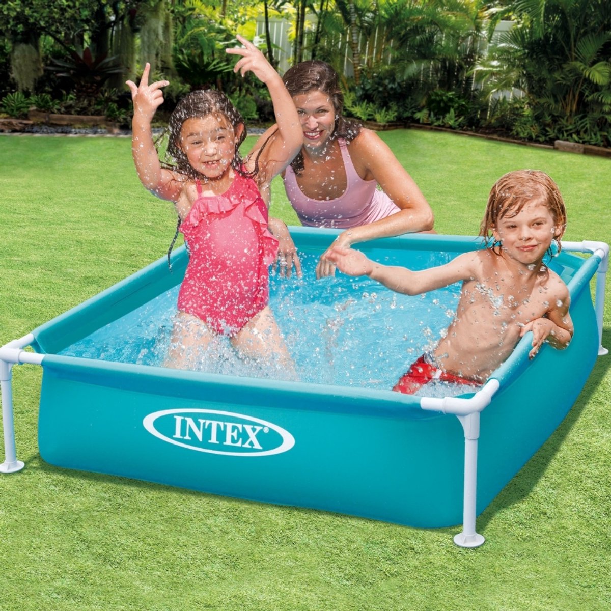 Intex - Opzetzwembad - Mini Frame Baby Pool - Vanaf 2 jaar - 122 x 122 x 30 cm inclusief reparatiesetje – foto 3