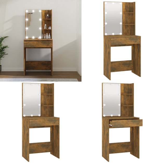 vidaXL Kaptafel met LED-verlichting 60x40x140 cm sonoma eikenkleurig