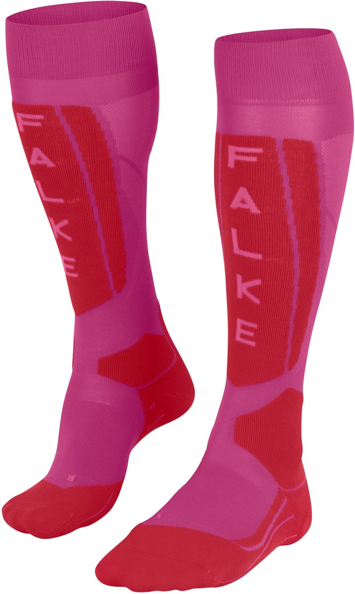 FALKE SK5 warm dun wol functioneel materiaal skisokken dames Purper 8528