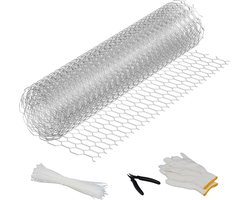 Kippengaas - 5 meter - 15 x 25 mm - met kniptang - verzinkt