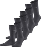 Esprit Solid 4-Pack huidvriendelijk slijtvast eenkleurig katoen multipack sokken heren grijs - maat 40-46
