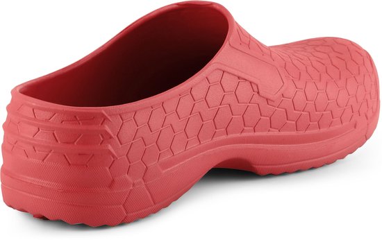 Sabots pour femmes Ladeheid - Sabots pour femmes et hommes - Légers - EVA - Sabots de jardin - Chaussures de jardin - Rouge 1841 - 37 - LA- DW-HexClosed