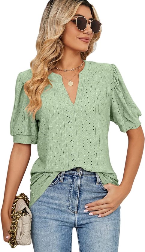 Hotouch Zomerjurk voor dames, lichte korte jurk, mouwloos, V-hals
