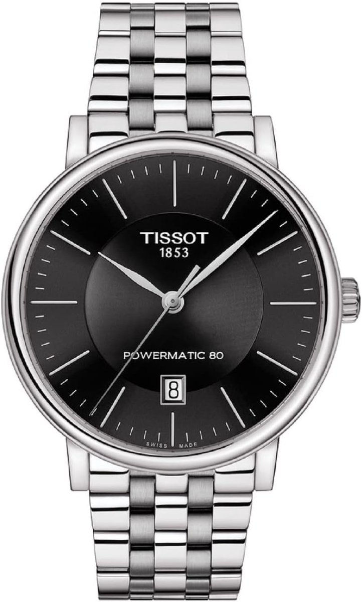 Tissot Carson Premium Powermatic 80 T1224071105100 Horloge - Staal - Zilverkleurig - Ø 40 mm