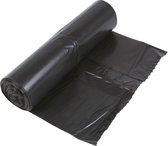10x Zwarte LDPE vuilniszakken 60l, 50st
