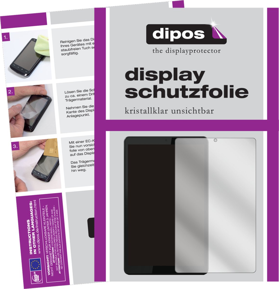 dipos I 2x Beschermfolie helder compatibel met Motorola Tab G20 Folie screen-protector