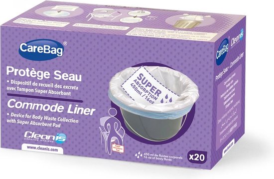 Carebag Hygiene Opvangzak Toiletstoelemmer – 20 Stuks - Carebag