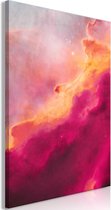Schilderij - Pink Nebula (1 Part) Vertical.
