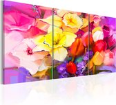 Schilderij - Rainbow Bouquet.
