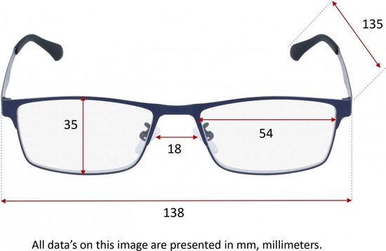 Foto: Silac blue metal leesbrillen voor mannen 7306 dioptrie 1 25