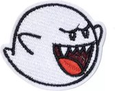 Boo strijk embleem - spook/ghost patch - patches - stof en strijk applicatie - Mario & Luigi