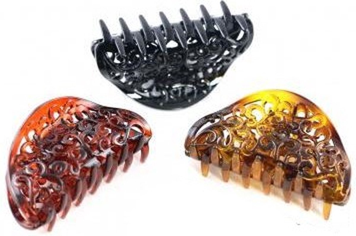 Grote Haarklemmen - Haarclip - Zwart - 11 cm Set 2 Stuks (037)