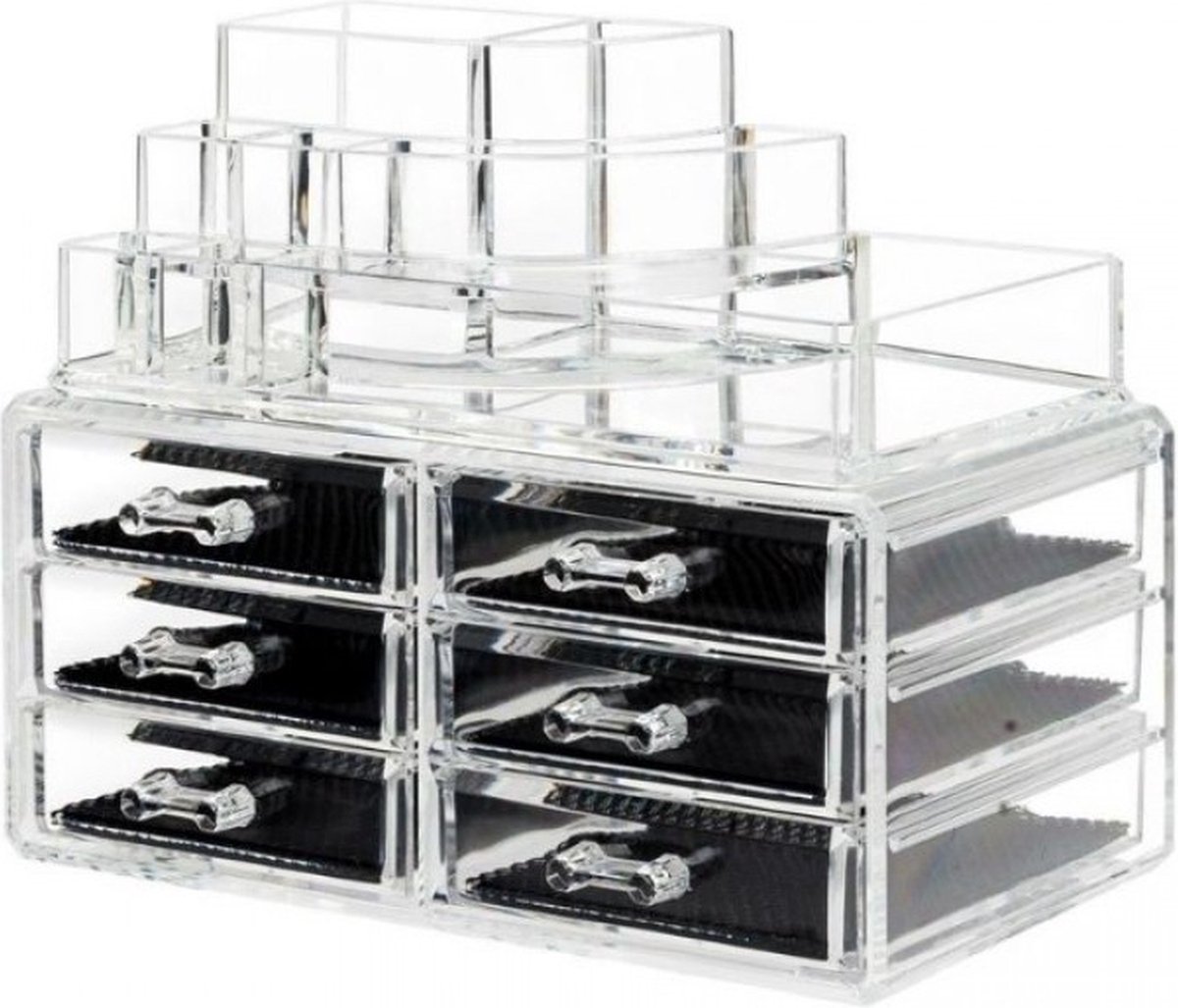 UNIQ Make-up Organizer met 6 lades SF-1158 (U340) - Cosmetica Opbergdoos - Transparant