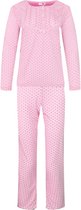 Dames pyjama Fine women katoen met polyester gestippeld roze XXXL