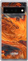 6F hoesje - geschikt voor Google Pixel 6 Pro -  Transparant TPU Case - Magma River #ffffff