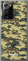 6F hoesje - geschikt voor Samsung Galaxy Note 20 Ultra -  Transparant TPU Case - Desert Camouflage #ffffff