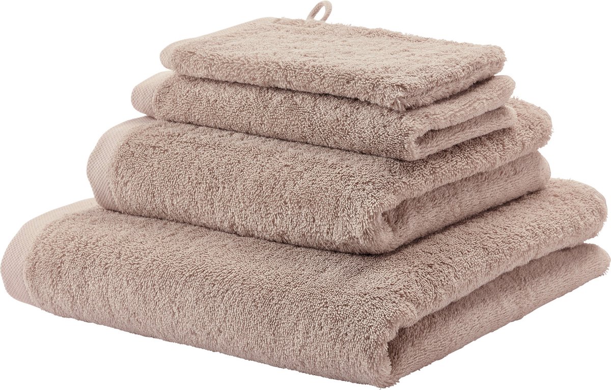 Aquanova washandje LONDON - 16x22 cm - Nougat-136 - per 6 stuks