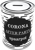 Studio Juulz Spaarpot Corona After Party / Spaarblik / Lockdown / Feest / Tijd voor een feestje / Cadeau / Sparen / Blik / 750 ml / Herbruikbaar