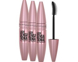 Maybelline Lash Sensational Mascara - Very Black - 3 Stuks - Voordeelverpakking